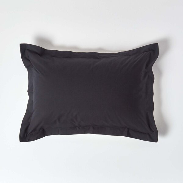 Homescapes Black Egyptian Cotton Oxford Pillowcase 200 TC