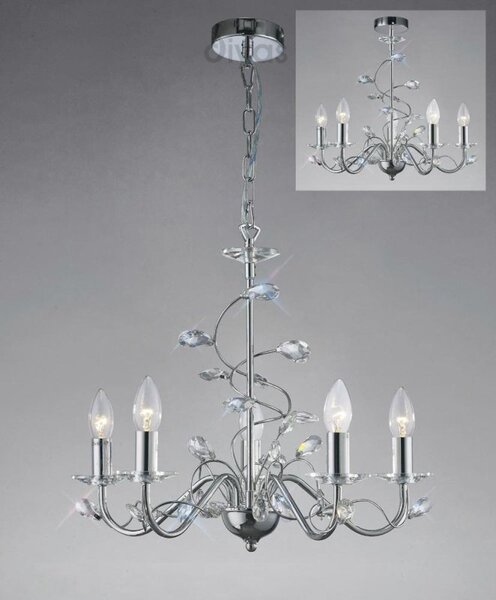 Diyas IL31215 Willow Ceiling Pendant Light in Polished Chrome