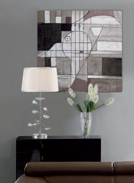 Diyas IL31210 Willow Single Table Lamp in Polished Chrome Finish