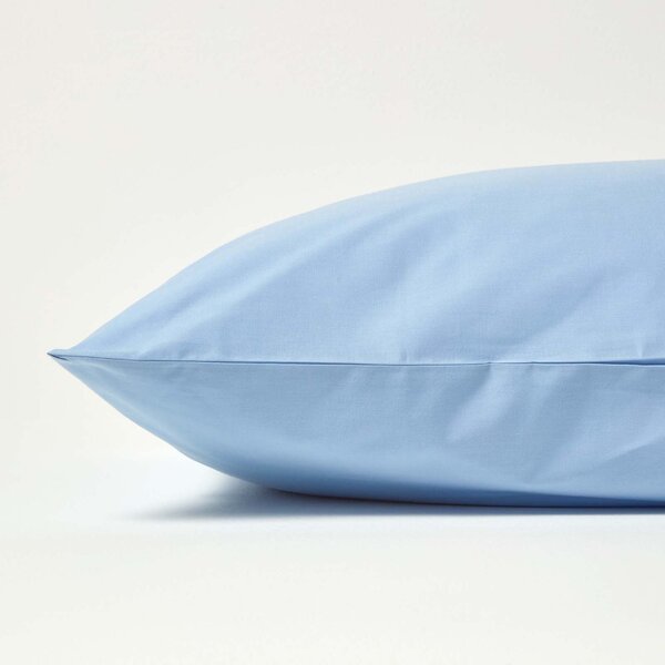 Blue European Egyptian Cotton Pillowcase 200 TC, 40 x 40 cm