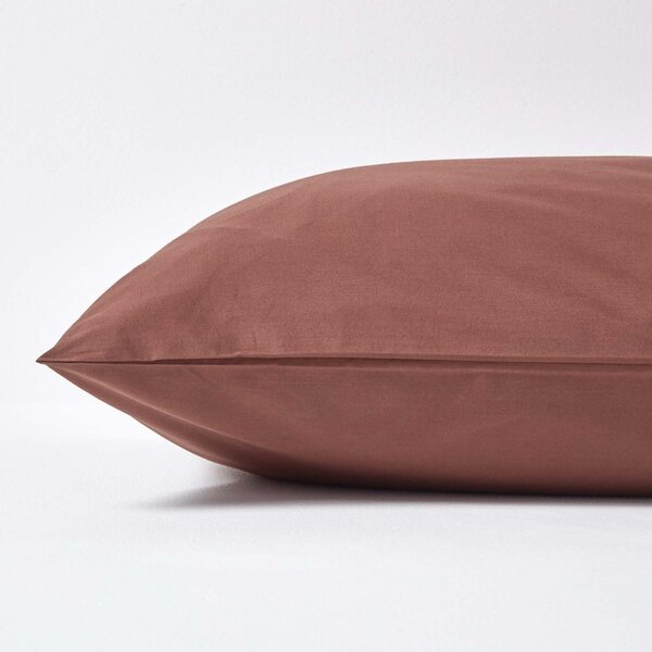 Chocolate European Egyptian Cotton Pillowcase 200 TC, 40 x 80 cm