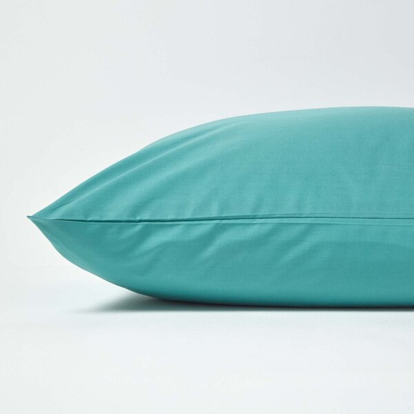 Teal European Egyptian Cotton Pillowcase 200 TC, 40 x 40 cm