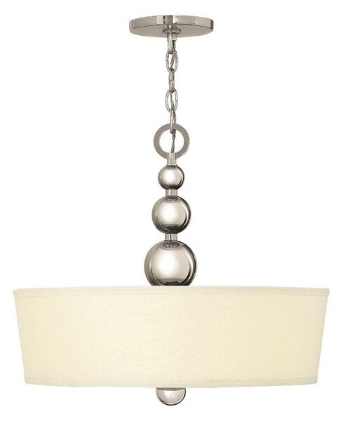 HK/ZELDA/P/B PN Polished Nickel Zelda Pendant Chandelier with Shade