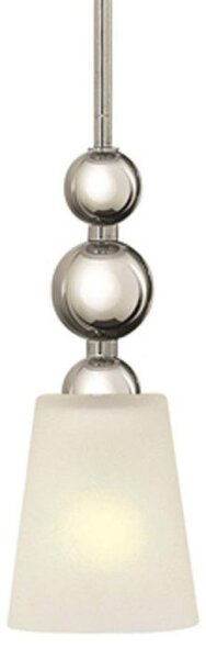 HK/ZELDA/P/A PN Polished Nickel Zelda Single Ceiling Pendant with Glass Shade