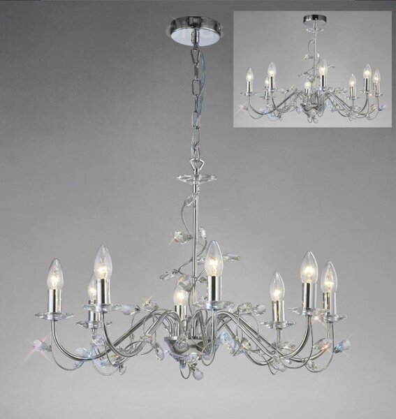 Diyas IL31218 Willow Ceiling Pendant Light in Polished Chrome