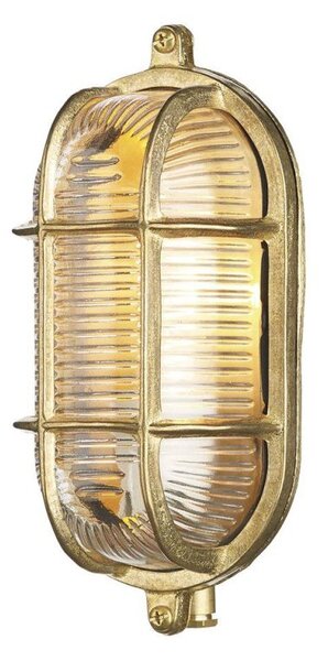 David Hunt Lighting ADM5240 Admiral Brass Small Oval Outdoor Wall Light IP64