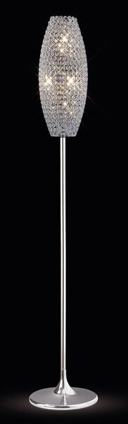 Diyas IL30412 Kos Crystal Floor Lamp in Polished Chrome Finish