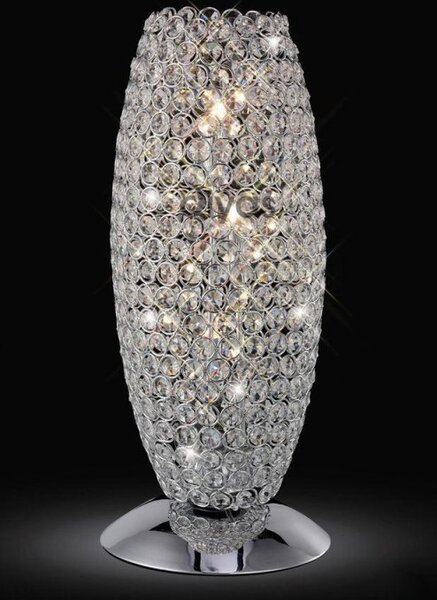 Diyas IL30411 Kos Crystal Table Lamp in Polished Chrome Finish