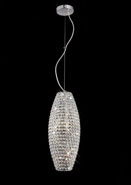 Diyas IL30410 Kos Crystal Ceiling Pendant Light in Polished Chrome Finish