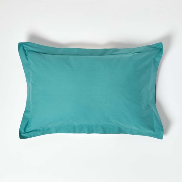 Homescapes Teal Egyptian Cotton Oxford Pillowcase 200 TC