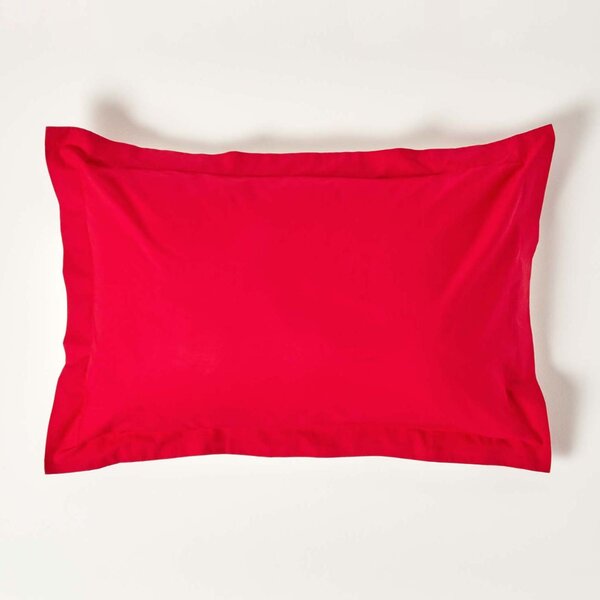 Homescapes Red Egyptian Cotton Oxford Pillowcase 200 TC