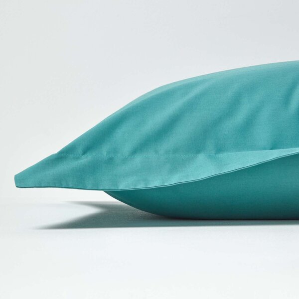 Homescapes Teal Egyptian Cotton Oxford Pillowcase 200 TC