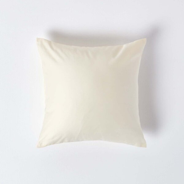 Cream European Egyptian Cotton Pillowcase 1000 TC, 40 x 40 cm