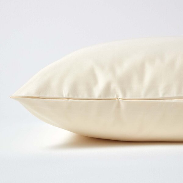 Cream European Egyptian Cotton Pillowcase 1000 TC, 40 x 40 cm