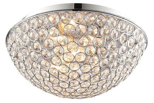 Endon 60103 Chryla Crystal Bathroom Ceiling Flush Light IP44