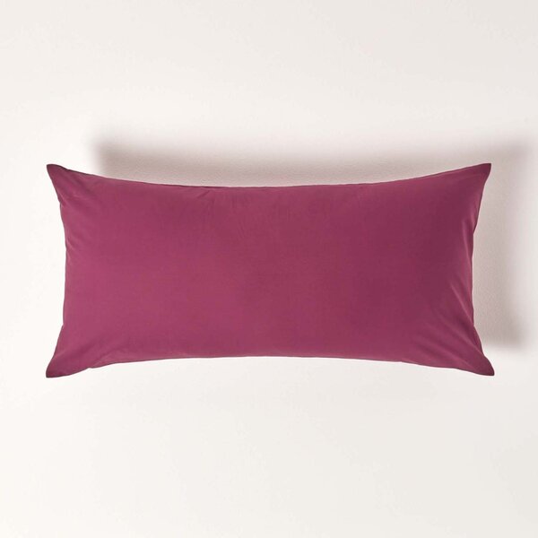 Plum European Egyptian Cotton Pillowcase 200 TC, 40 x 80 cm