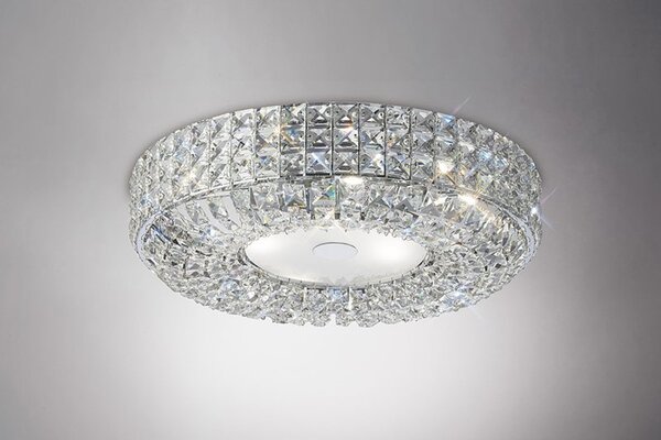 Diyas IL31201 Enya 6 Light Crystal Flush Ceiling Light