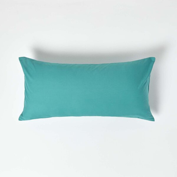 Teal European Egyptian Cotton Pillowcase 200 TC, 40 x 80 cm