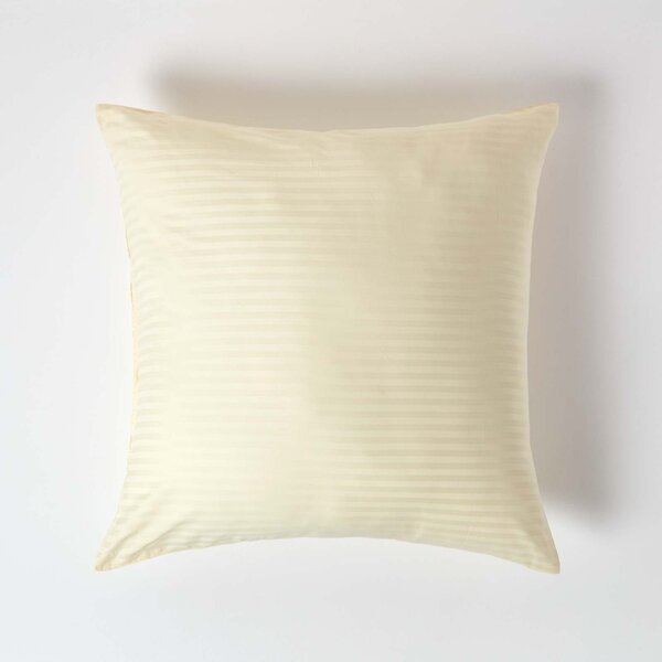 Pastel Yellow European Egyptian Cotton Pillowcase 330 TC, 80 x 80 cm