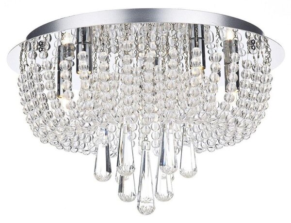 Dar SAI5450 Saigon Crystal Ceiling Flush Light