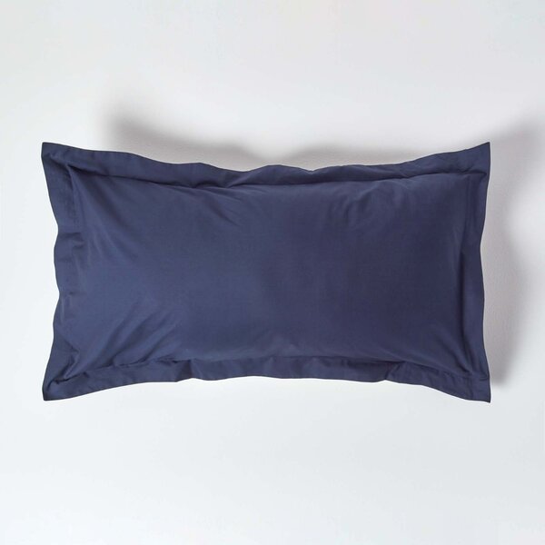 Navy Blue Egyptian Cotton Oxford Pillowcase 200 TC, King Size