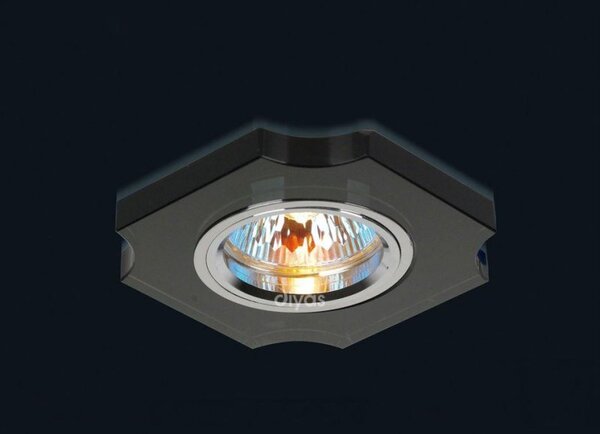 Diyas IL30809BL Black Crystal Concave Corner Downlight Fascia