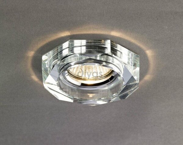 Diyas IL30823CH Clear Crystal Recessed Hexagonal Downlight Fascia