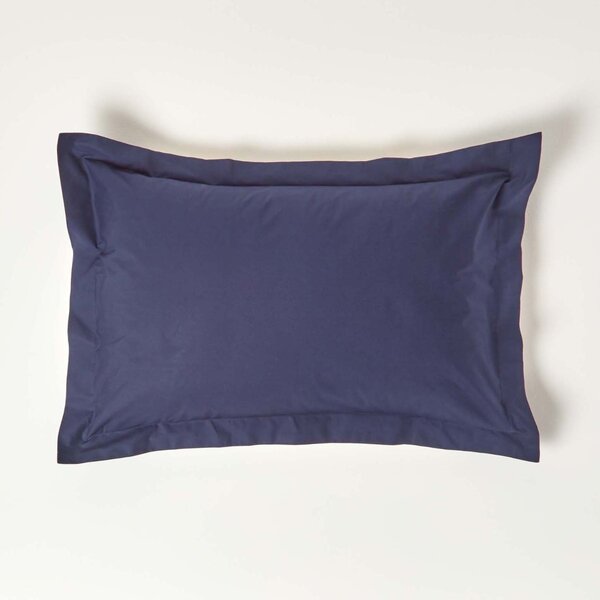 Navy Blue Egyptian Cotton Oxford Pillowcase 200 TC, Standard Size