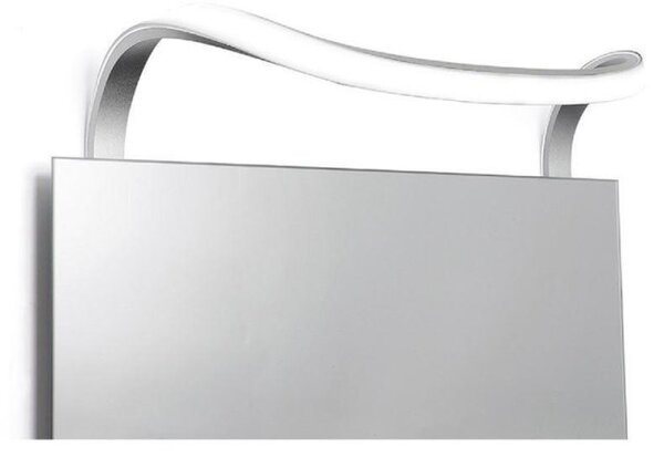 Mantra M5087 Sisley LED Bathroom Small Wave Wall Light In Silver And Chrome