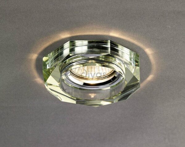 Diyas IL30823WI White Wine Crystal Recessed Hexagonal Downlight Fascia