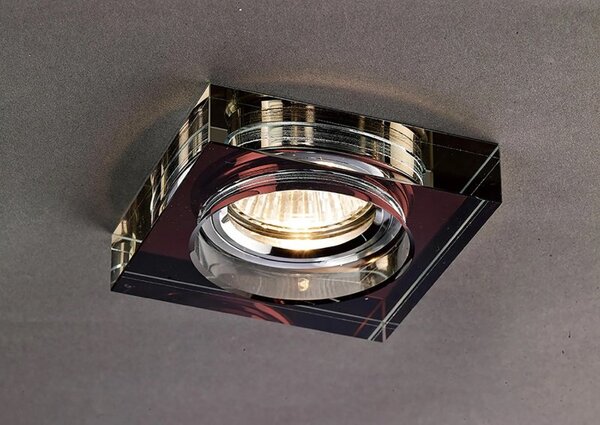 Diyas IL30822PU Dark Purple Crystal Recessed Square Downlight Fascia
