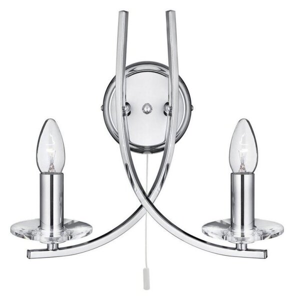 Searchlight 4162-2CC Ascona 2 Light Wall Light in Polished Chrome