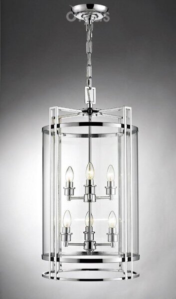 Diyas IL31084 Eaton 6 Light Ceiling Pendant Light in Polished Chrome