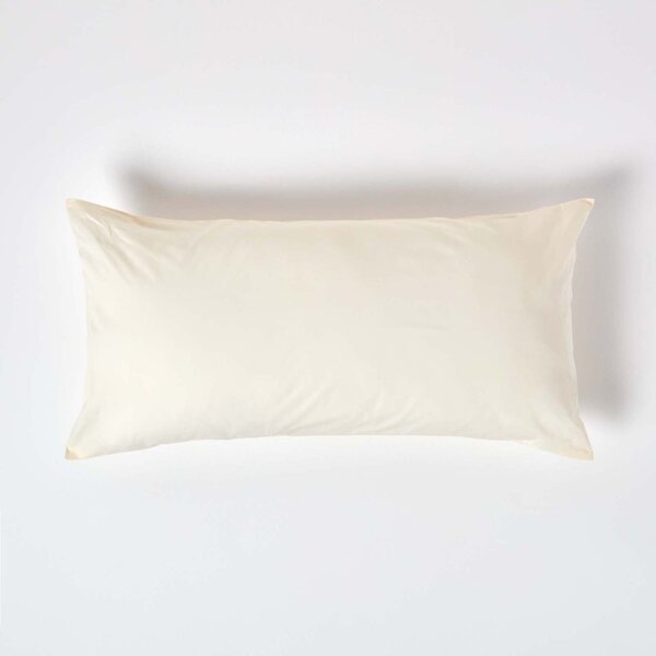 Cream European Egyptian Cotton Pillowcase 200 TC, 40 x 80 cm