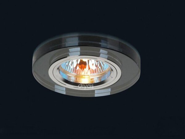 Diyas IL30806BL Black Crystal Recessed Round Downlights Fascia