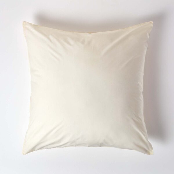 Cream European Egyptian Cotton Pillowcase 200 TC, 80 x 80 cm