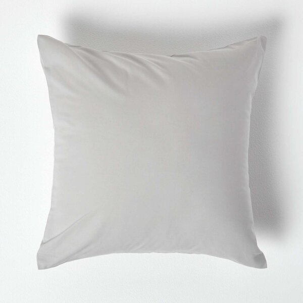 Silver Grey European Egyptian Cotton Pillowcase 200 TC, 40 x 40 cm