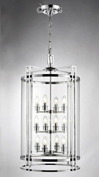 Diyas IL31085 Eaton 12 Light Ceiling Pendant Light in Polished Chrome