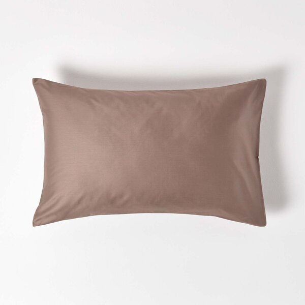 Homescapes Brown Organic Cotton Housewife Pillowcase 400 TC