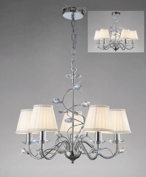 Diyas IL31215 + ILS31218 Willow Ceiling Pendant Light with Shades
