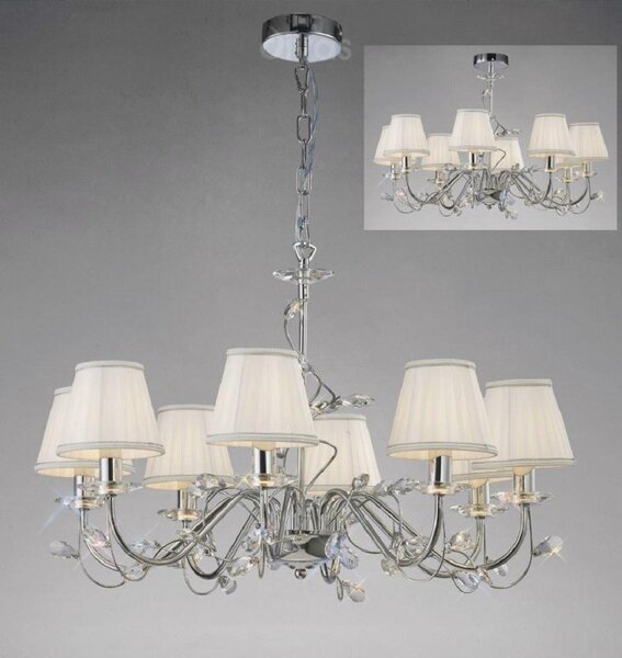 Diyas IL31218 + ILS31218 Willow Ceiling Pendant Light with Shades