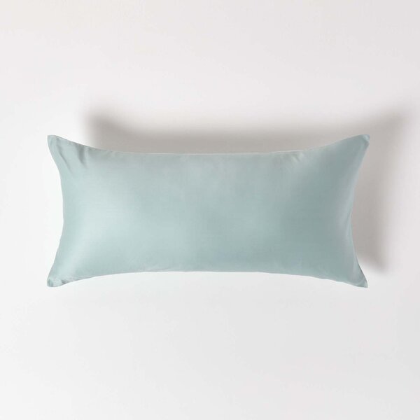 Duck Egg Blue Organic Cotton European Pillowcase 400 TC, 40 x 80 cm