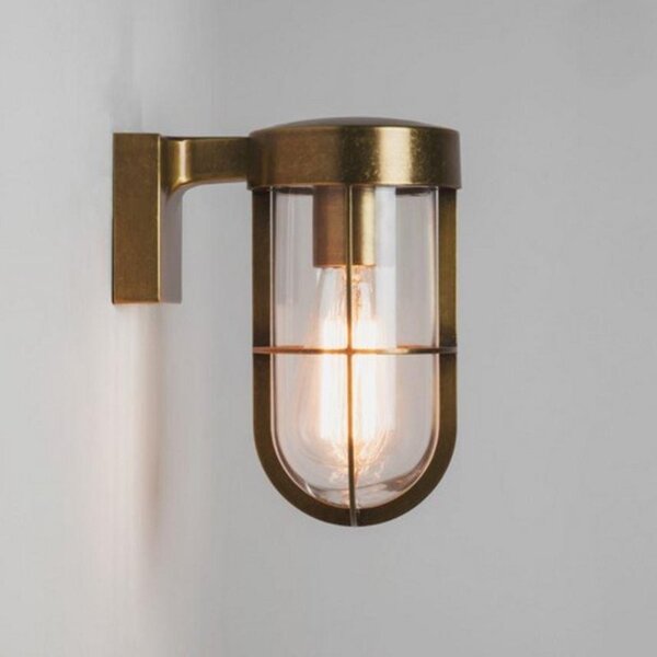 Astro Lighting 1368003 Cabin Outdoor Wall Light in Antique Brass Finish