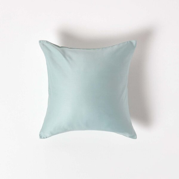 Duck Egg Blue Organic Cotton European Pillowcase 400 TC, 40 x 40 cm