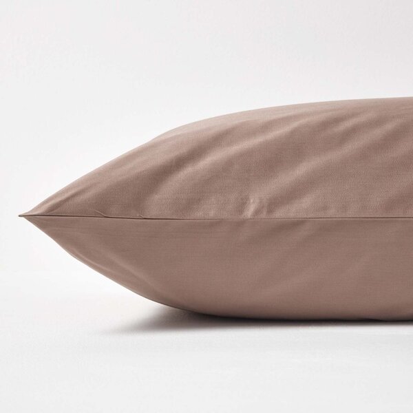 Homescapes Brown Organic Cotton Housewife Pillowcase 400 TC