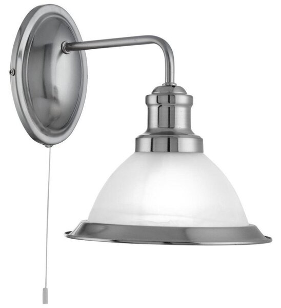 Searchlight 1481SS Bistro Single Wall Light in Satin Silver