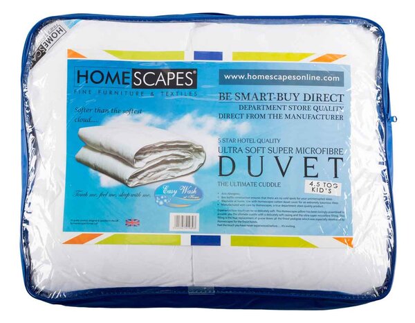 Homescapes Kids 4.5 Tog Super Microfibre Duvet