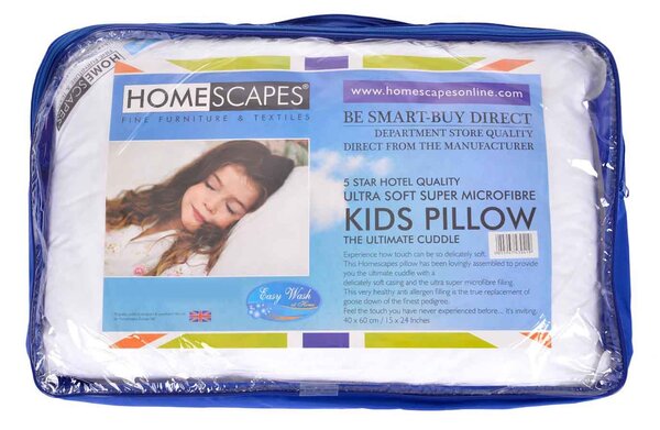 Homescapes Kids Super Microfibre 40 x 60 cm Toddler Pillow