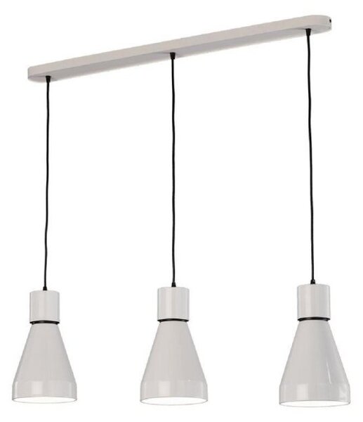 Mantra M5841 Kos E27 3 Light Linear Pendant In Matt White And Black