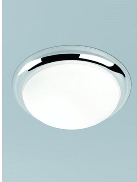 Franklite CF5759 2 Light Flush Ceiling Light In Chrome With Matt White Glass - Diameter: 335mm